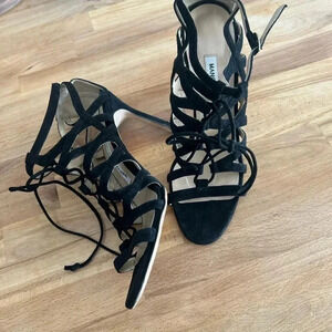 PRICE DROP TODAY Authentic Manolo Blahnik Black Strappy Heels